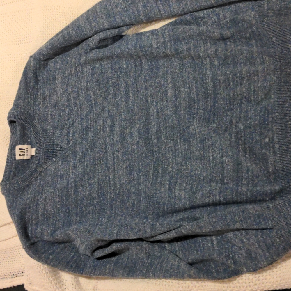 Heathered blue sweater